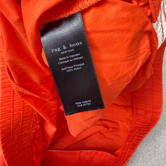 Rag & Bone Athletic Shorts XS Orange White Stripe Run Workout Train Lightweight - Picture 10 of 10